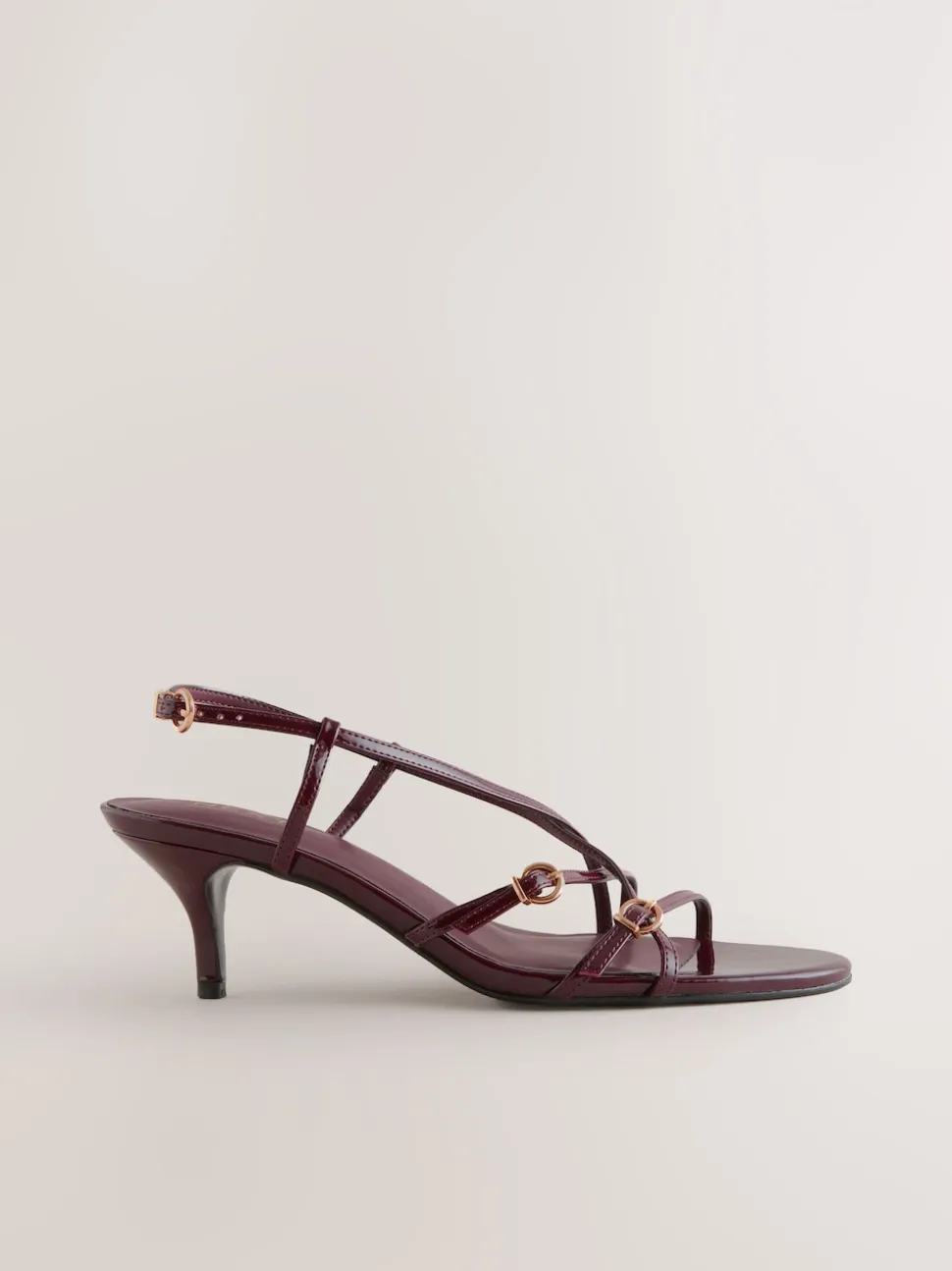 Rouge bordeaux - Forever Comfort® Kitten heel à lanières multiples et boucles