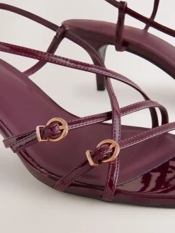 Rouge bordeaux - Forever Comfort® Kitten heel à lanières multiples et boucles