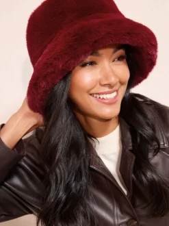 Rouge bordeaux - Friends Like These Chapeau en fausse fourrure