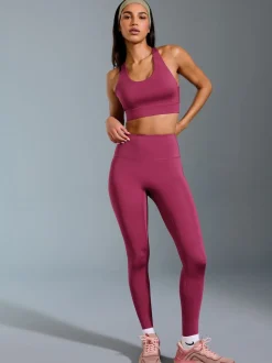 Rouge bordeaux - Leggings Power Active Sports