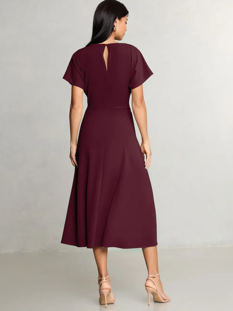 Rouge bordeaux - Lipsy Peignoir Mi-long avec nœud sur le côté