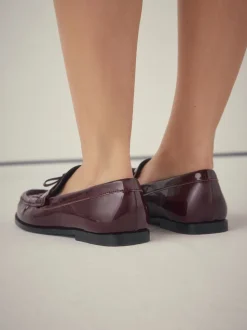 Rouge bordeaux - Mocassins Forever Comfort® à bout froncé avec nœud
