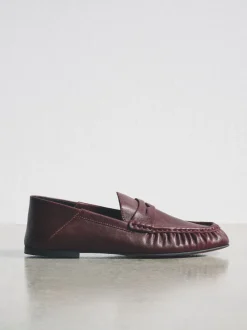Rouge bordeaux - Mocassins The Set Premium en daim