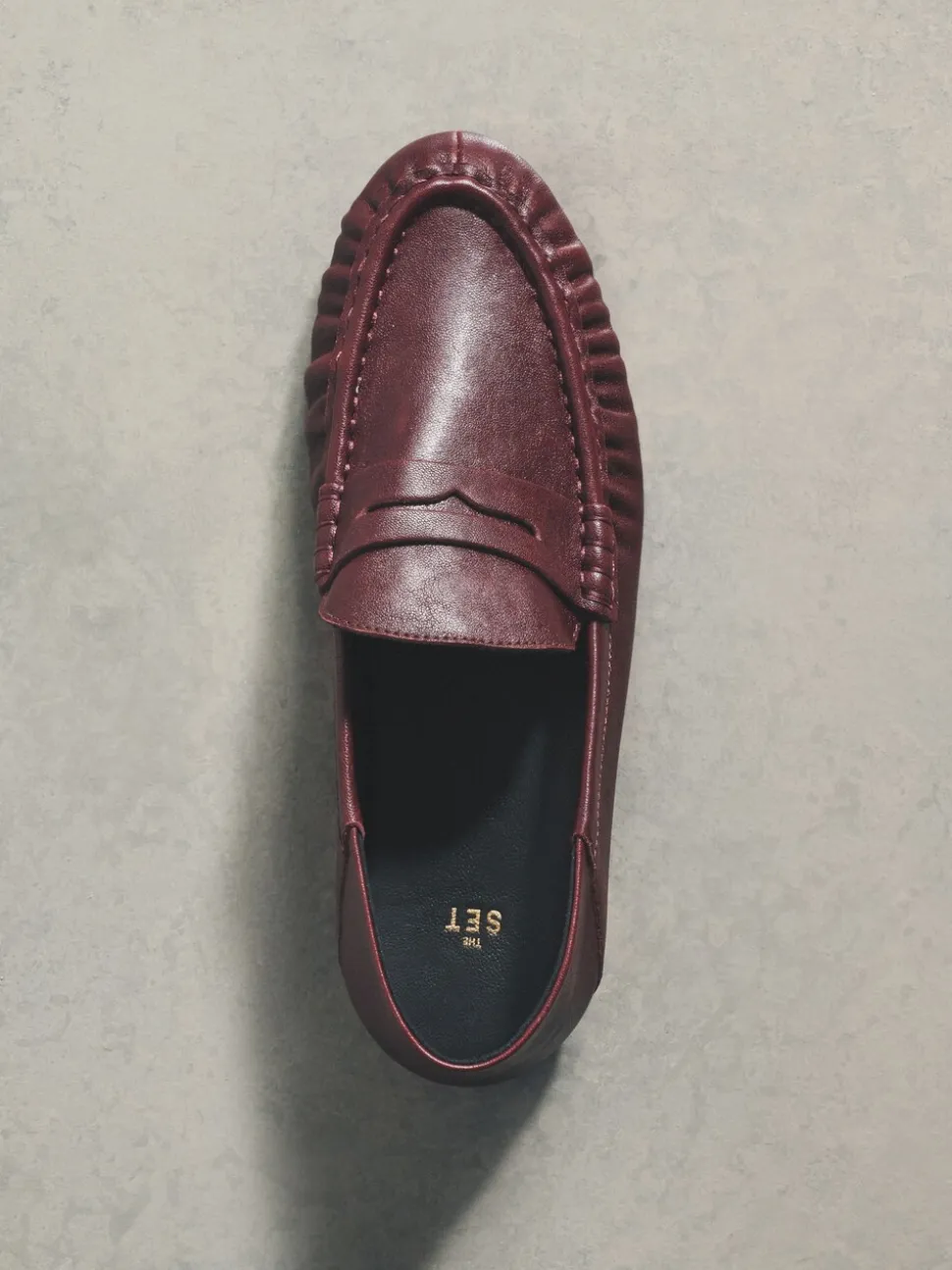 Rouge bordeaux - Mocassins The Set Premium en daim