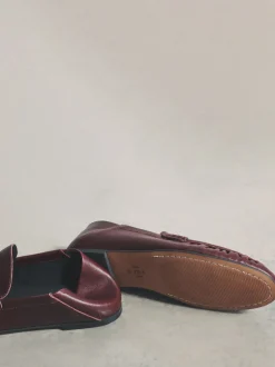 Rouge bordeaux - Mocassins The Set Premium en daim