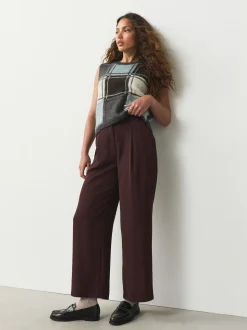 Rouge bordeaux - Pantalon ample à dos élastique