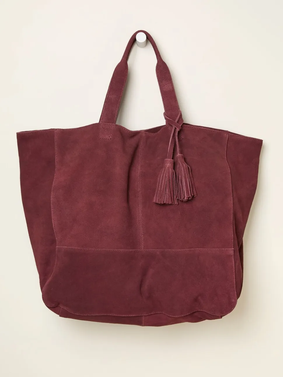 Rouge bordeaux - Sac cabas FatFace en daim