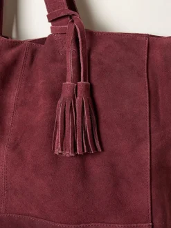 Rouge bordeaux - Sac cabas FatFace en daim