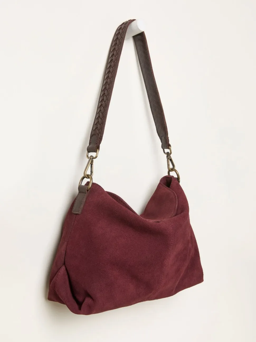 Rouge bordeaux - Sac enveloppe FatFace en daim