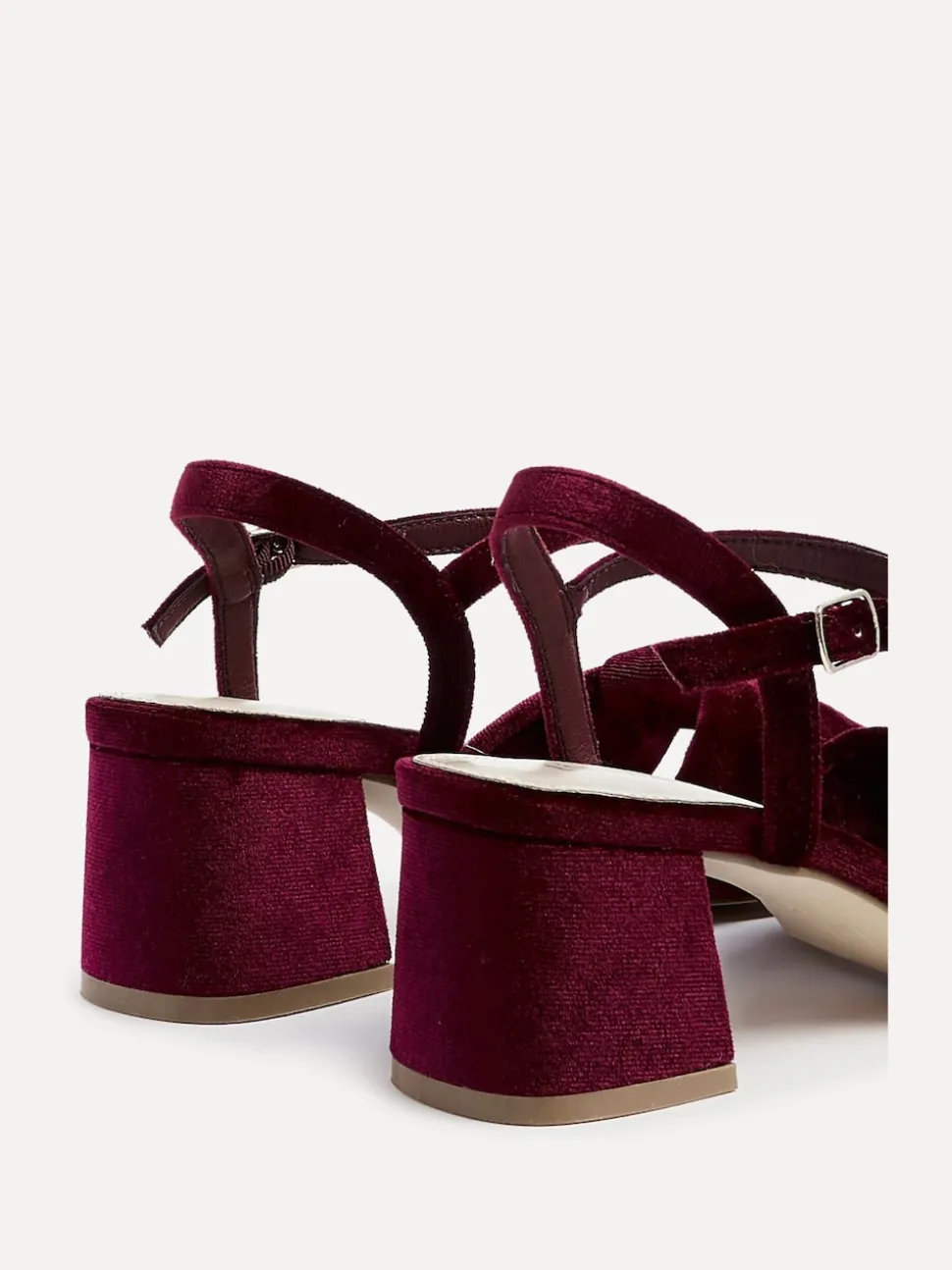 Rouge bordeaux - Sandales Linzi Charlotte à talons carrés avec nœud sur le devant