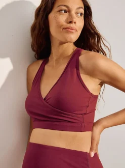 Rouge bordeaux - Soutien-gorge de sport d’allaitement de grossesse