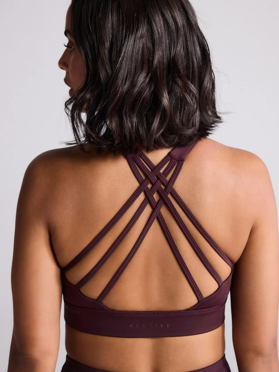 Rouge bordeaux - Soutien-gorge de sport Active Cross Back