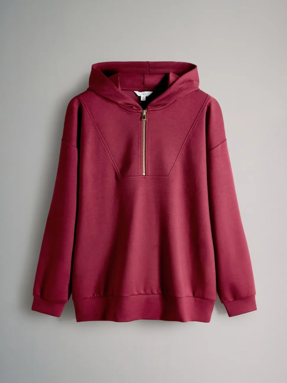 Rouge bordeaux - The Set Ensemble Oversized Modal Zip Through Sweat-shirt & Joggers