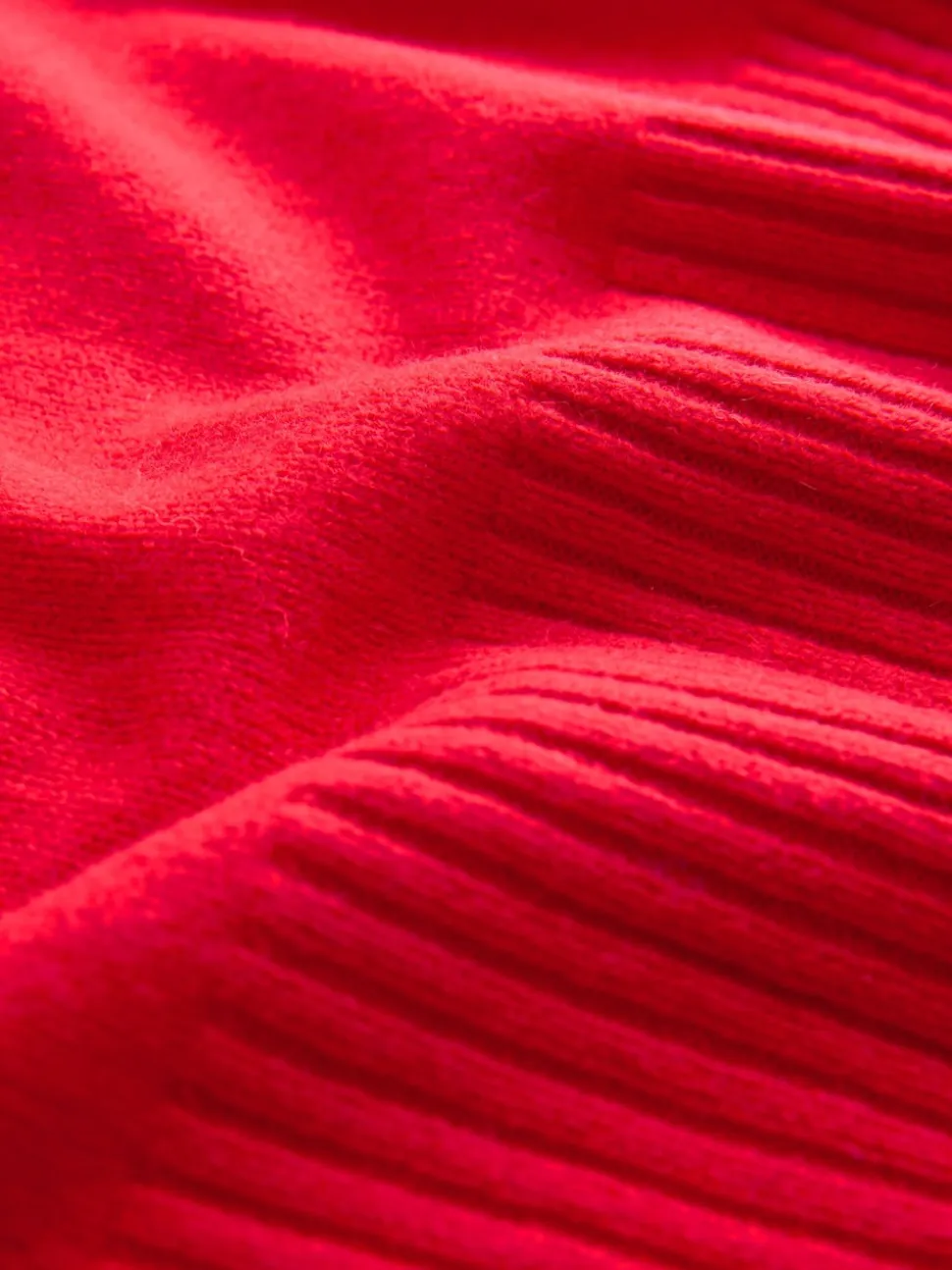 Rouge cerise - Pull 100% laine mérinos N. Premium à col roulé
