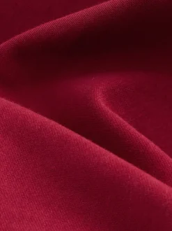 Rouge cerise - T-shirt manches longues Col rond épais