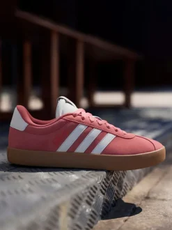 Rouge foncé - Adidas VL Court 3.0 Formateurs