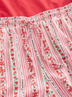 Rouge graphique - Pyjama à manches courtes