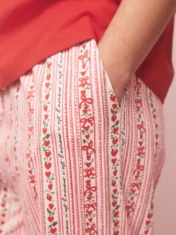Rouge graphique - Pyjama à manches courtes