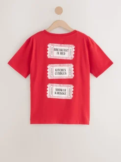 Rouge graphique - Pyjama à manches courtes