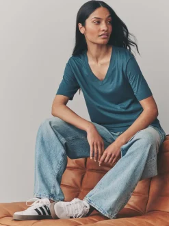 Rouge/bleu sarcelle - Lot de t-shirts manches courtes manches courtes 3