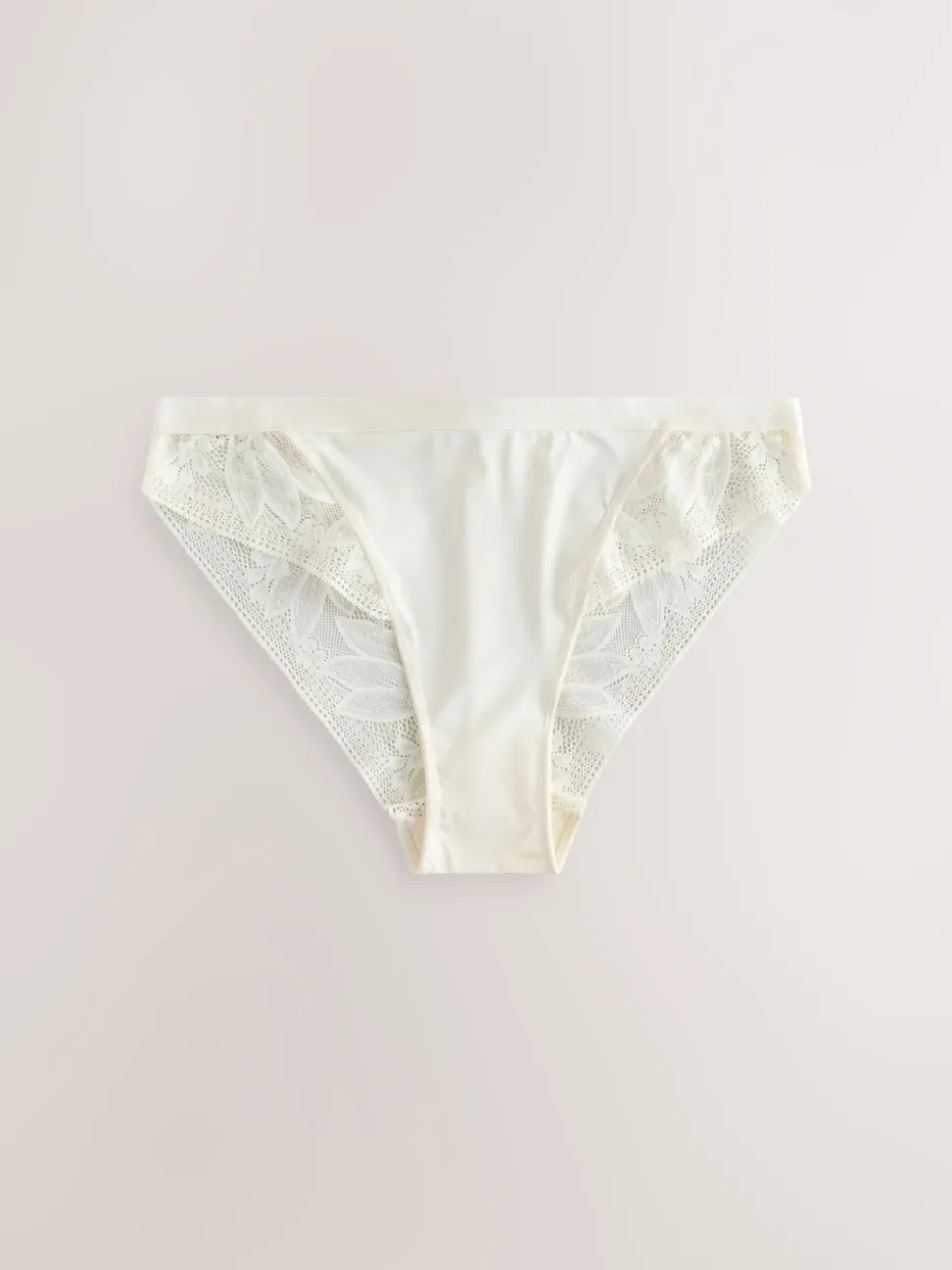 Rouge/crème - Lot de 2 culottes en microfibre et dentelle