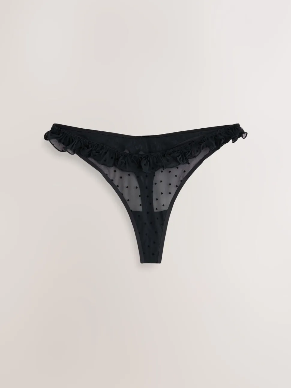 Rouge/Noir - Lot de 2 culottes floquées en maille cœur