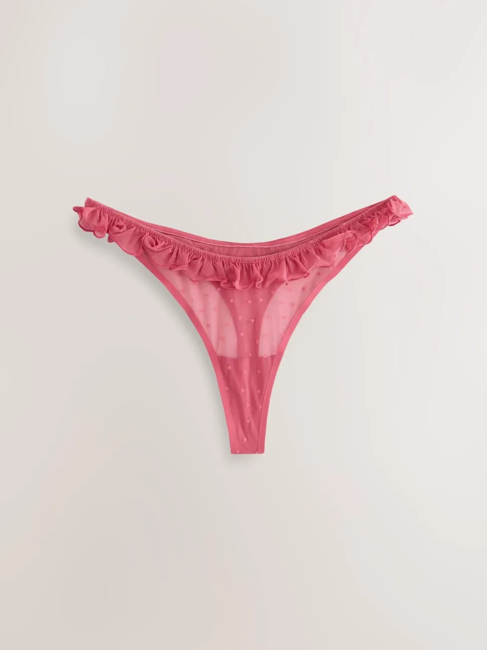 Rouge/Noir - Lot de 2 culottes floquées en maille cœur