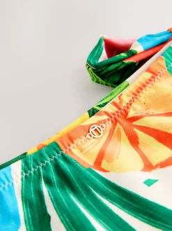 Rouge/Vert Tropical - Bas de bikini