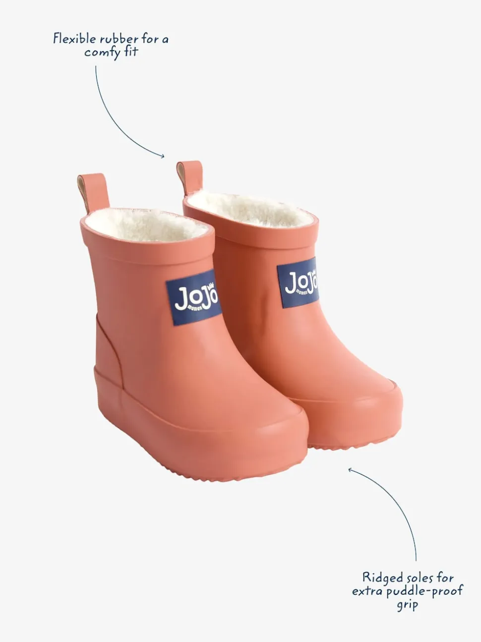 rouille - Bottes de bien-être JoJo Maman Bébé courtes doublées et confortables