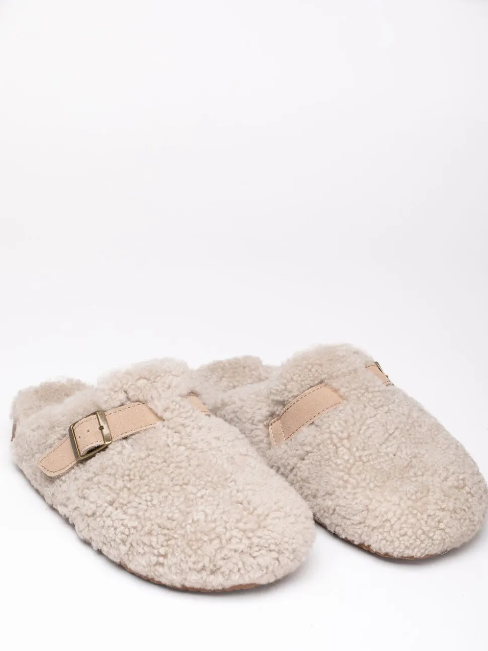 Sabots à boucle en laine et peau de mouton Lakeland Leather