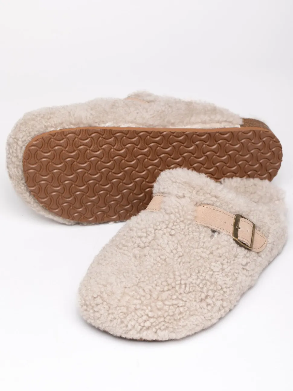 Sabots à boucle en laine et peau de mouton Lakeland Leather