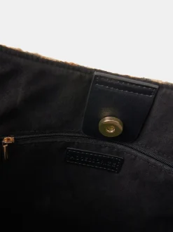 Sac à bandoulière Accessorize en peluche imprimé léopard
