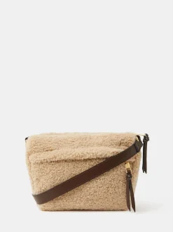 Sac à bandoulière Accessorize en peau de mouton
