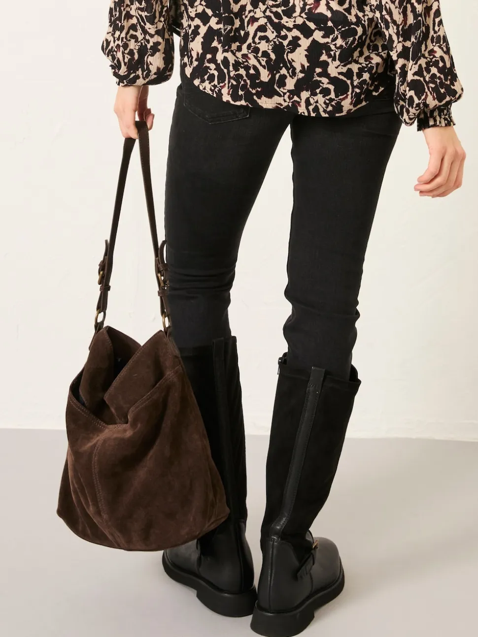 Sac bandoulière FatFace en Daim