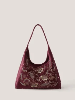 Sac bandoulière souple brodé Monsoon Lily