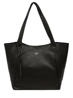 Sac fourre-tout Cultured London en cuir « Cami » noir