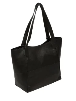 Sac fourre-tout Cultured London en cuir « Cami » noir