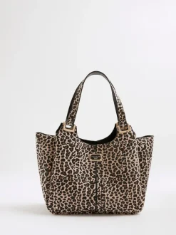 Sac fourre-tout souple à ailes River Island imprimé léopard