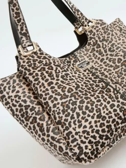 Sac fourre-tout souple à ailes River Island imprimé léopard