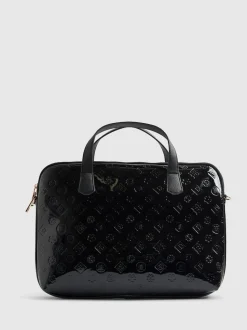 Sacoche pour ordinateur portable River Island vernie Monogram