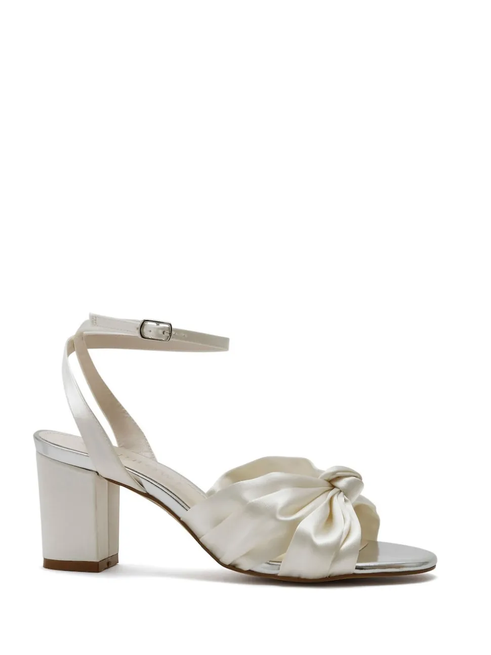 Sandales de mariage Rainbow Club Thea ivoire coupe large en satin