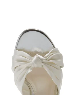 Sandales de mariage Rainbow Club Thea ivoire coupe large en satin