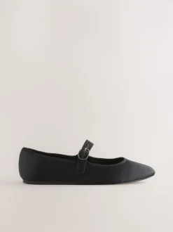 Satin noir - Chaussures Mary Jane à boucle à bout rond Forever Comfort
