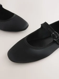 Satin noir - Chaussures Mary Jane à boucle à bout rond Forever Comfort