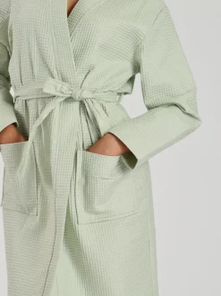 sauge - Peignoir gaufré Loungeable 100% coton