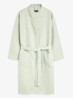 sauge - Peignoir gaufré Loungeable 100% coton