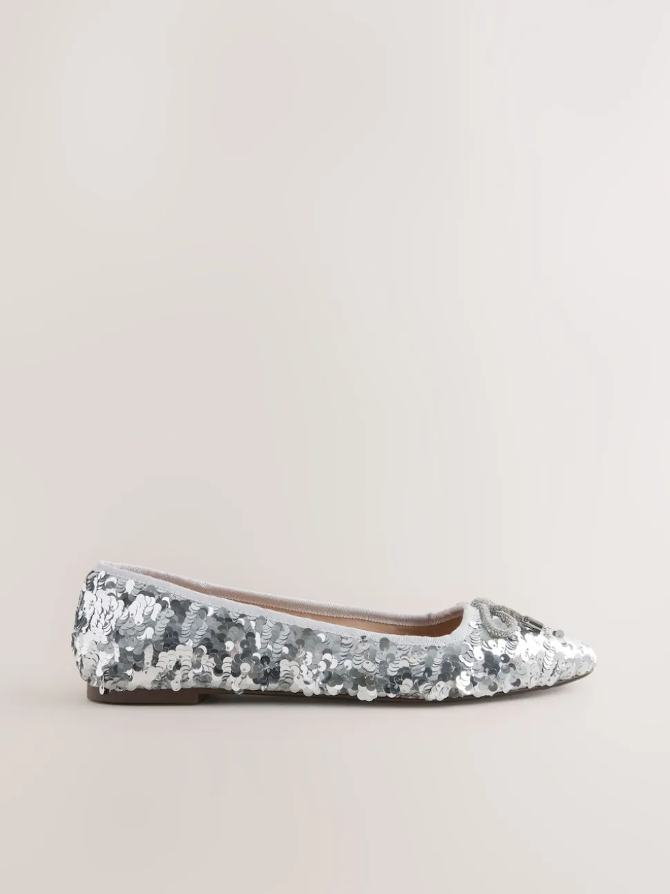 Sequin argenté - Ballerines à bout rond