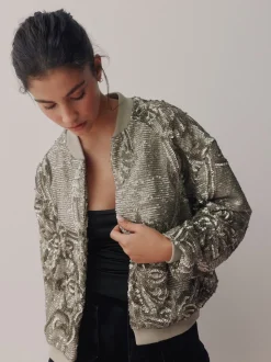Sequin argenté - bomber