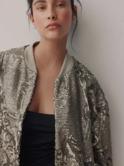 Sequin argenté - bomber