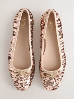 Sequin d'or rose - Ballerines à bout rond